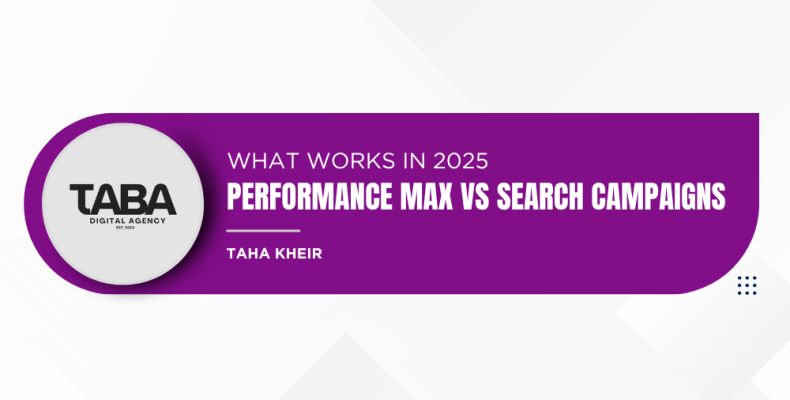 Performance Max vs Search Campaigns 2025 comparison showing Google Ads automation and AI-driven marketing trends