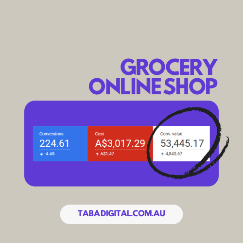 TABA Digital Google Ads Reviews Results - Groceries